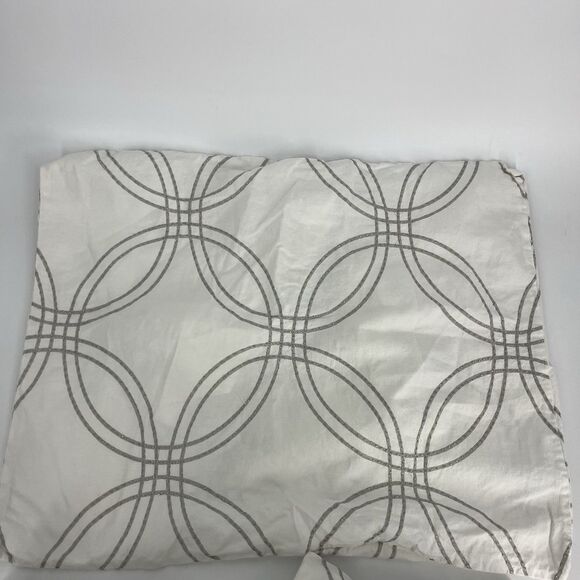 Restoration Hardware Baby Child Duvet Cover 2 Shams Gray White Embroidered Full - Picture 10 of 13